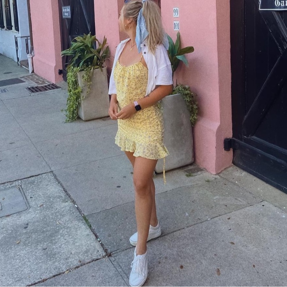Yellow Floral Dress